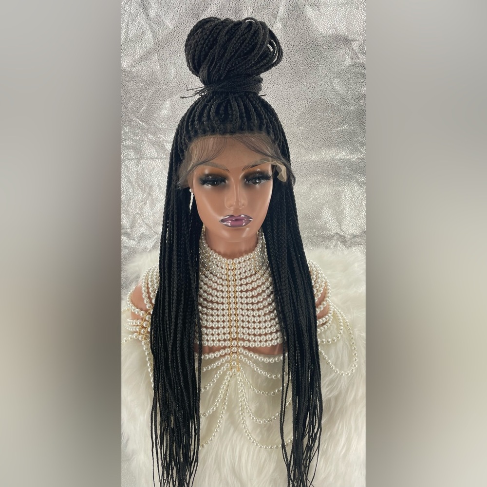 Milan Knotless Full lace Braided Wig - 36 Inches